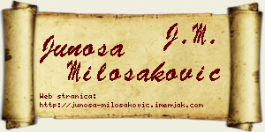 Junoša Milošaković vizit kartica